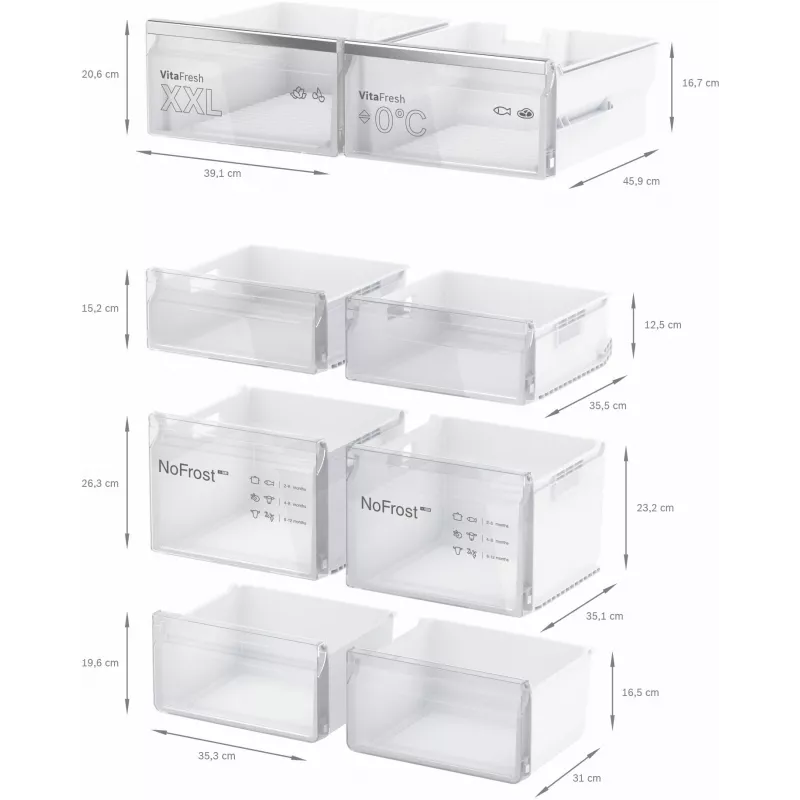 Bosch Serie 4 KFN96APEA jääkaappipakastin Side-by-Side, French Door, vapaasti seisova, 605 l (405 l + 200 l), Home Connect, energialuokka E, ruostumaton teräs