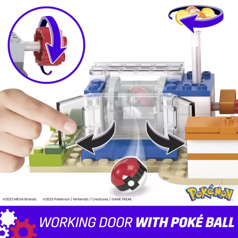 MEGA Pokémon rakennussarja, metsäkeskus (648 osaa) ja 4 toimintahahmoa