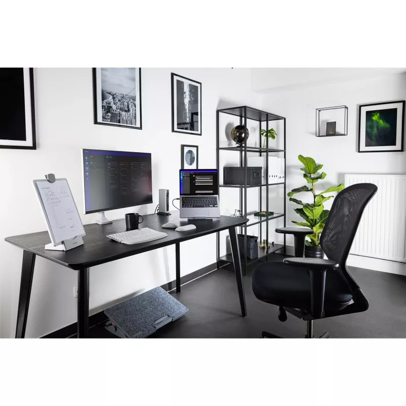 Kensington SmartFit SoleMate Pro Elite K50345EU ergonominen jalkatuki, säädettävä korkeus 9–12 cm, kallistus 0–18°, harmaa