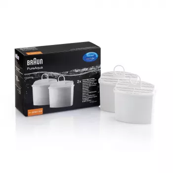 Braun PureAqua BRSC006 vedensuodatin kahvinkeittimille, 2 kpl, valkoinen