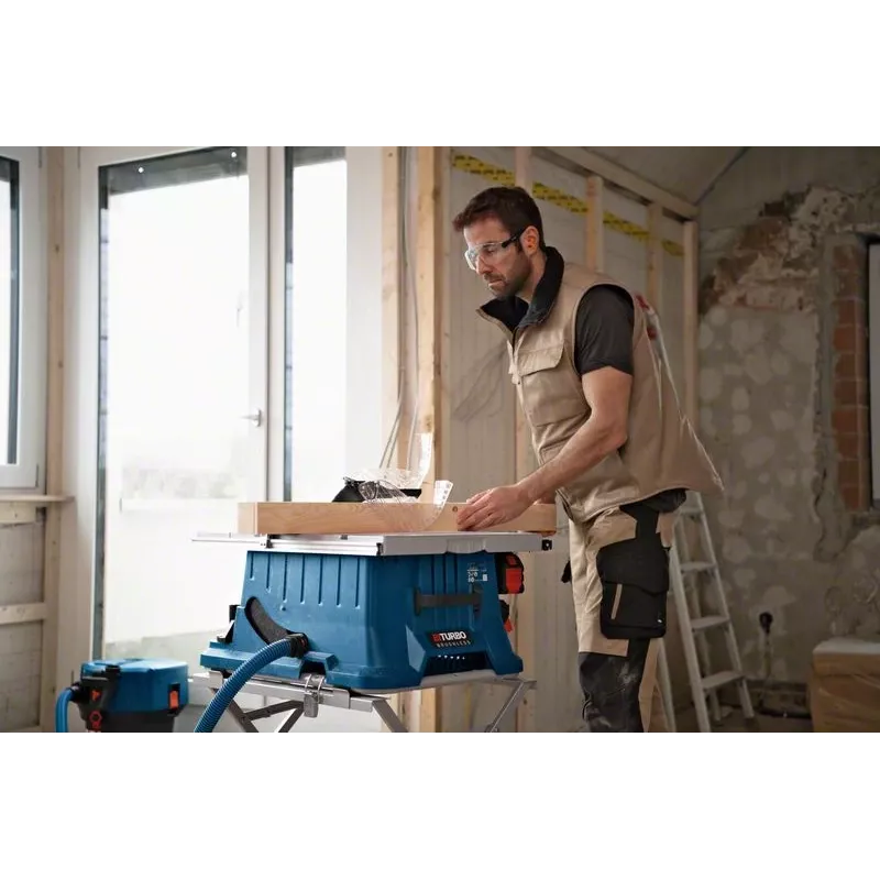 Bosch BITURBO GTS 18V-216 Professional akkukäyttöinen pöytäsirkkeli, 18 V, 216 mm terä, solo (ilman akkua ja laturia), sininen