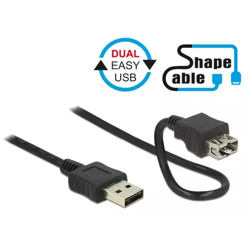 USB-kaapeli DeLOCK 2 m 2xUSB2.0-A
