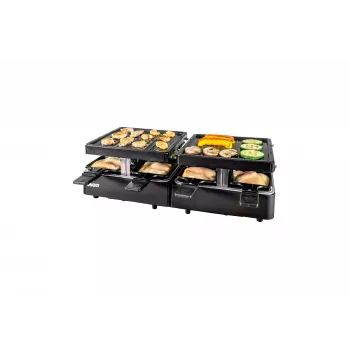 Unold 48755 raclette-grilli 8 henkilölle 1300 W musta
