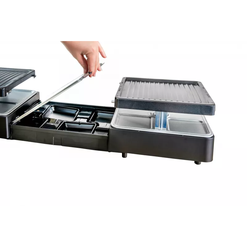 Unold 48755 raclette-grilli 8 henkilölle 1300 W musta