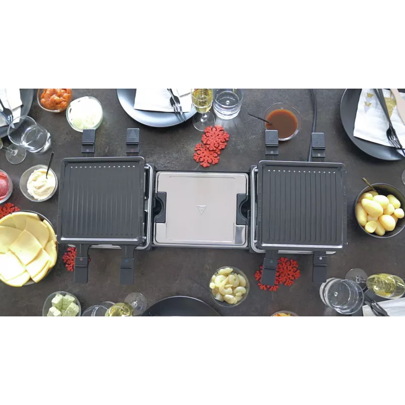 Unold 48755 raclette-grilli 8 henkilölle 1300 W musta