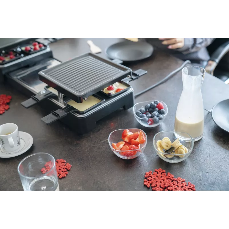 Unold 48755 raclette-grilli 8 henkilölle 1300 W musta