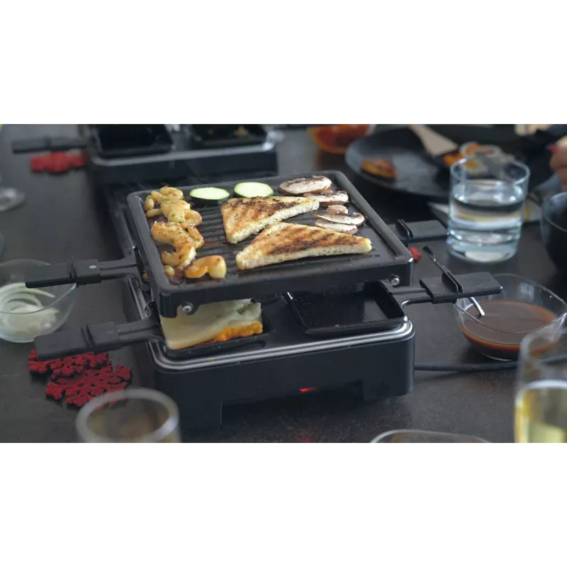 Unold 48755 raclette-grilli 8 henkilölle 1300 W musta