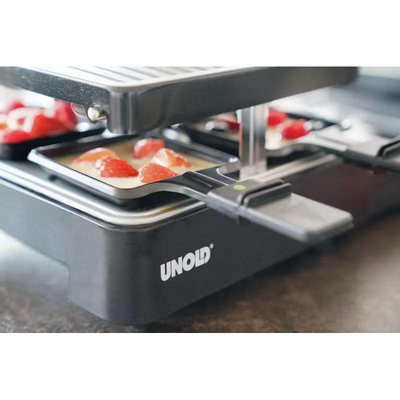 Unold 48755 raclette-grilli 8 henkilölle 1300 W musta