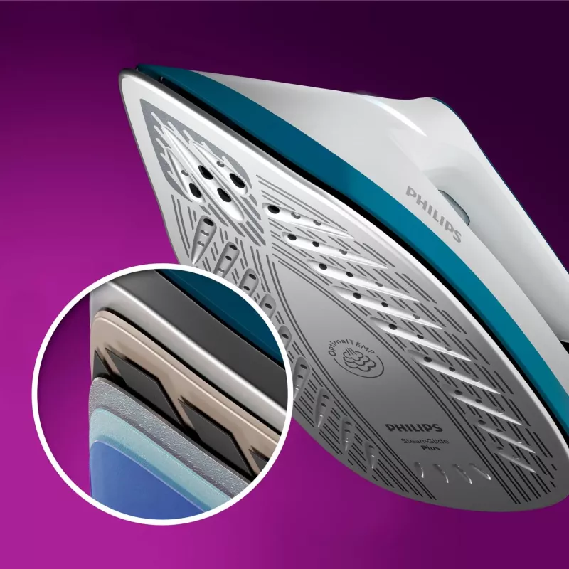 Philips PSG6022/20 höyrysilitysasema 2400 W 1,8 L SteamGlide Plus -silityspohja sininen, valkoinen