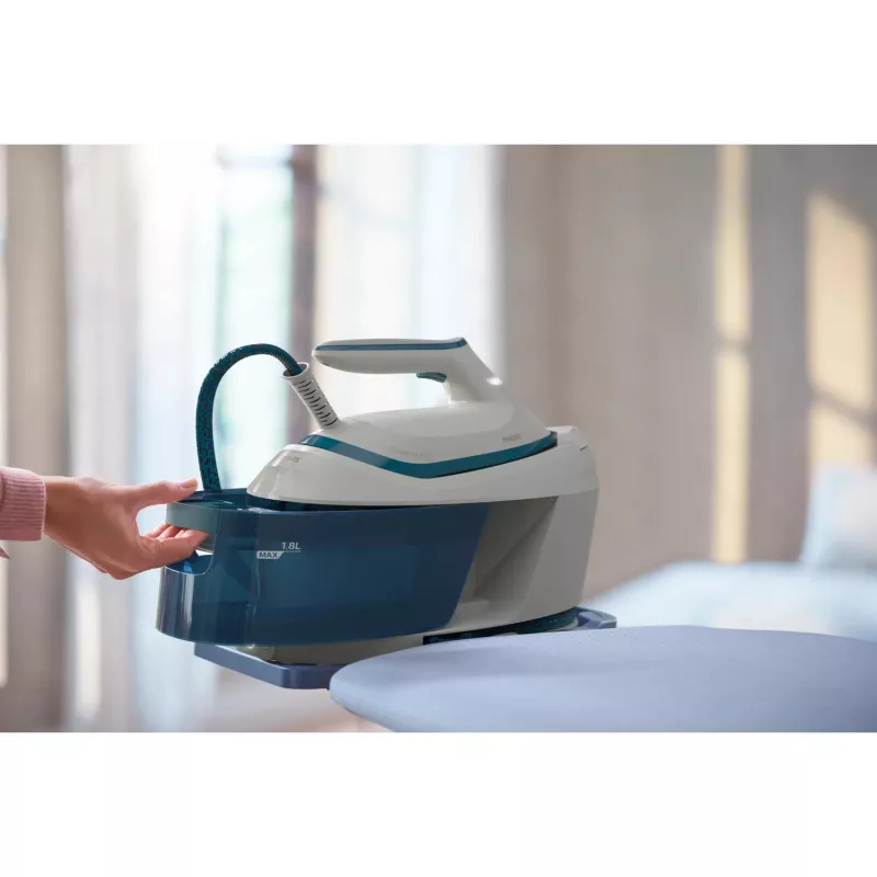 Philips PSG6022/20 höyrysilitysasema 2400 W 1,8 L SteamGlide Plus -silityspohja sininen, valkoinen