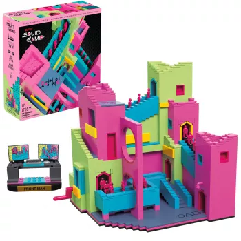 Mattel MEGA Squid Game portaidenrakennuslelusarja ja toimintahahmo (1707 osaa) keräilijöille