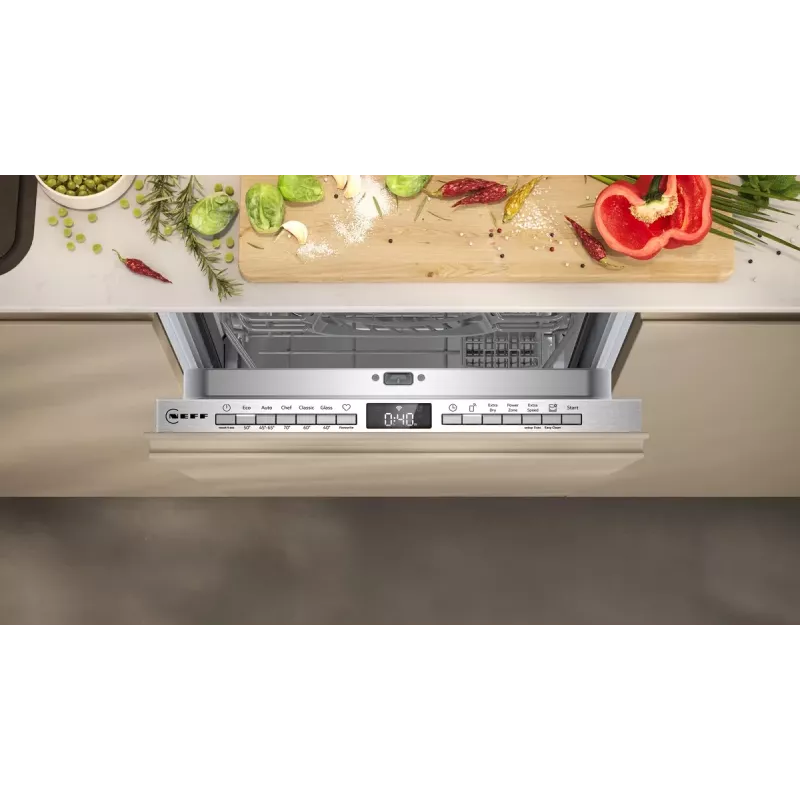 Astianpesukone NEFF S853HKX20E täysintegroitava Slimline 10 astiastoa, Home Connect, 46 dB