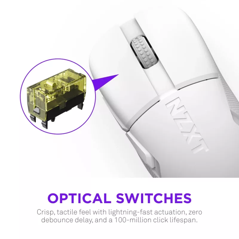 NZXT Lift Elite Wireless pelihiiri valkoinen