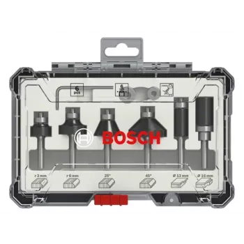 Bosch jyrsinteräsarja, 6 kpl, 6 mm varsi