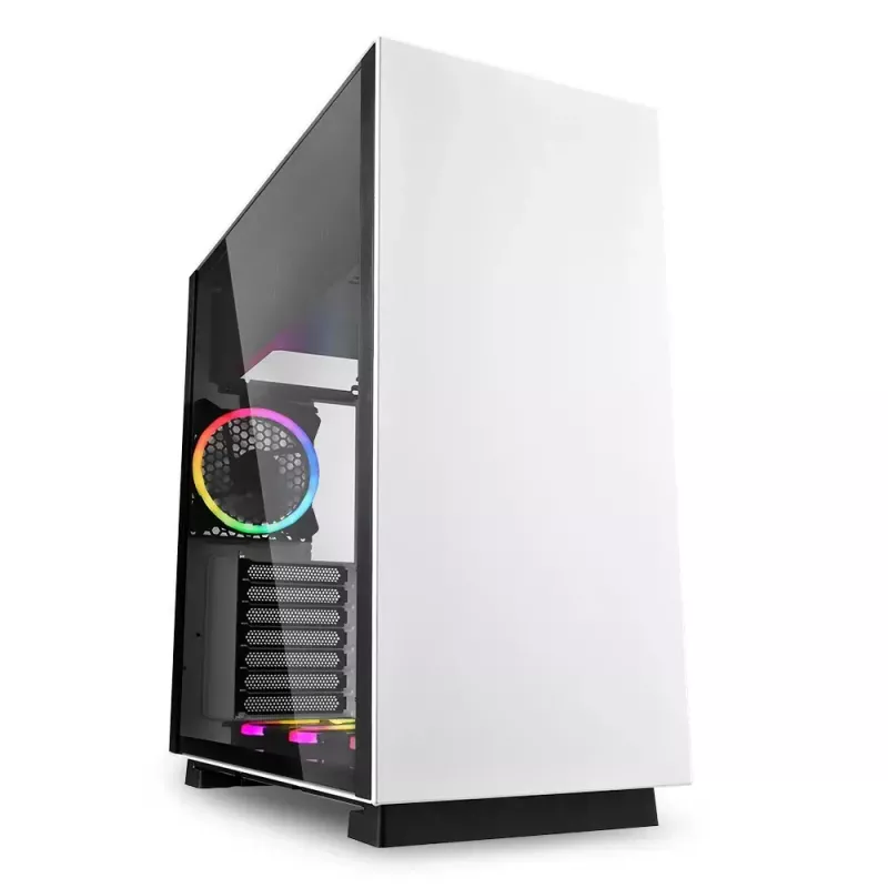 PC-kotelo Sharkoon Pure Steel RGB Midi Tower valkoinen