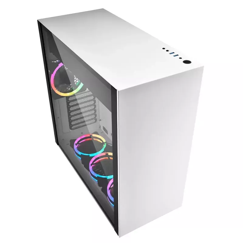 PC-kotelo Sharkoon Pure Steel RGB Midi Tower valkoinen