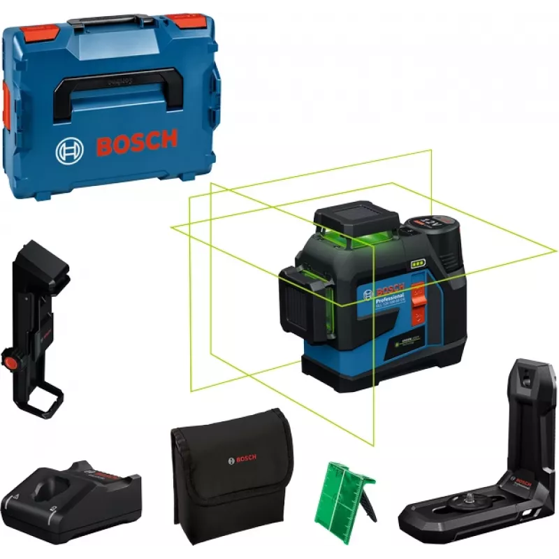 Viivalaser Bosch GLL 12V-100-33 CG LB10 DK20 0601065401 vihreä laser 12V