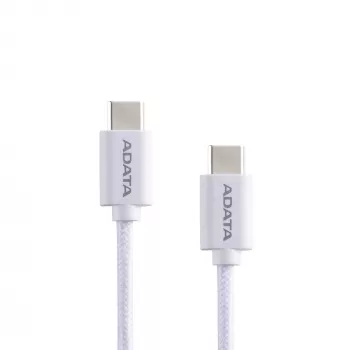 USB-C–USB-C-kaapeli ADATA CACC-200PN-WH, USB 2.0, 2 m, valkoinen