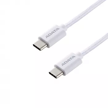 USB-C–USB-C-kaapeli ADATA CACC-200PN-WH, USB 2.0, 2 m, valkoinen