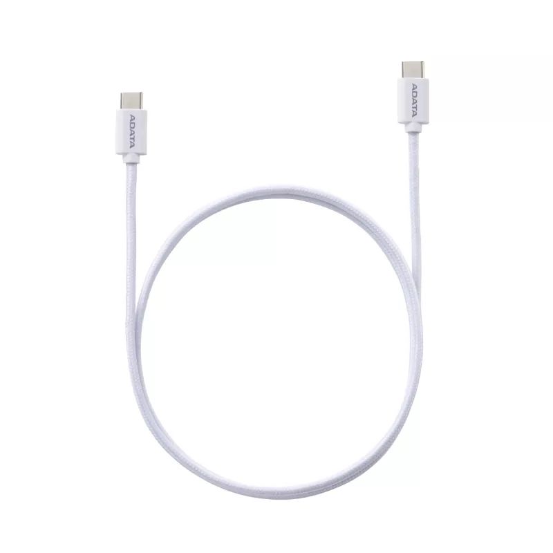 USB-C–USB-C-kaapeli ADATA CACC-200PN-WH, USB 2.0, 2 m, valkoinen