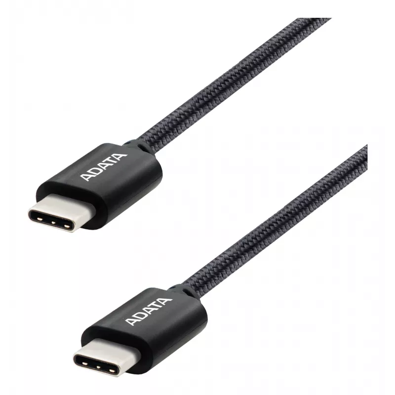 USB-C–USB-C-kaapeli ADATA CACC-200PN-BK, USB 2.0, 2 m, musta