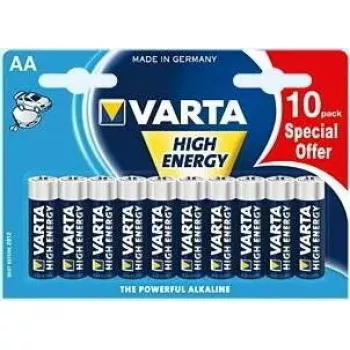 Kertakäyttöparisto Varta High Energy AA 10 kpl:n pakkaus