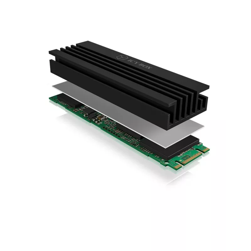 ICY BOX IB-M2HS-70 SSD-jäähdytyssiili/jäähdytin musta 1 kpl