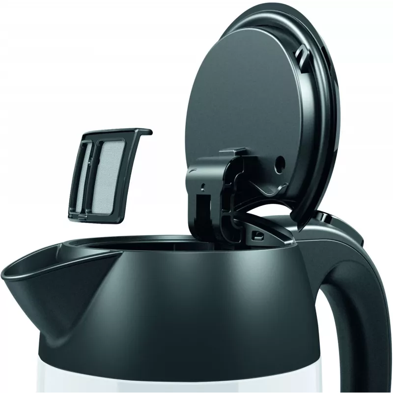 Bosch TWK3P421 sähköinen vedenkeitin 1,7 L 2400 W musta, valkoinen