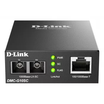 Mediamuunnin D-Link DMC-G10SC/E 100/1000BaseT – 1000BaseLX SC kuitu