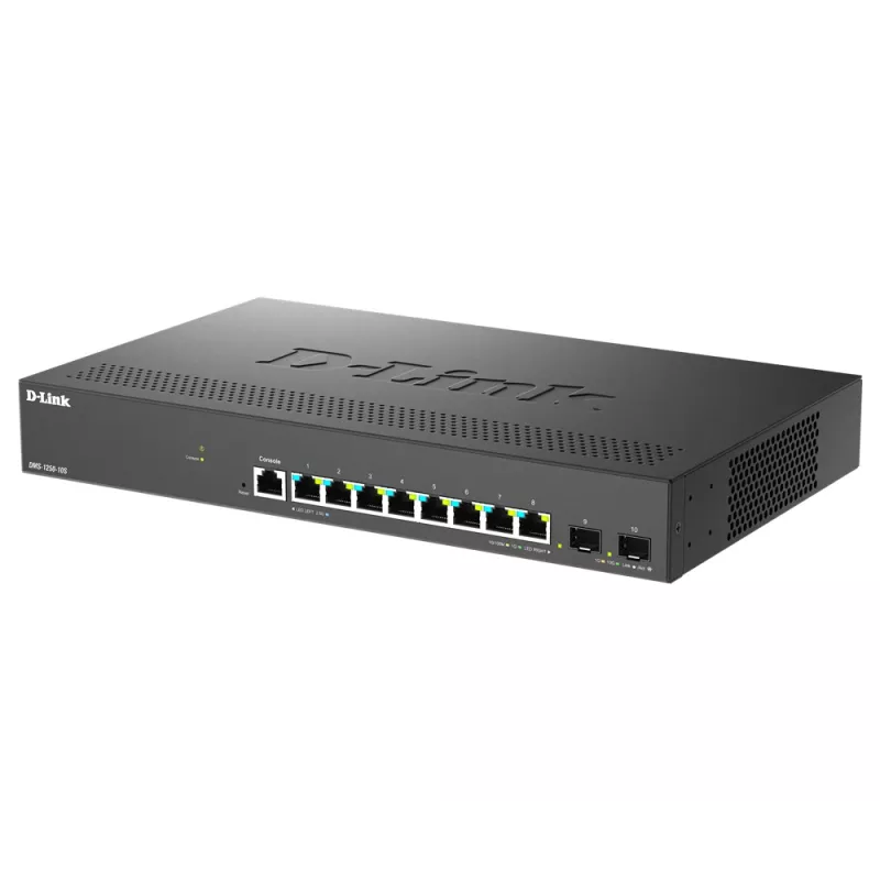 D-Link DMS-1250-10S/E verkkokytkin hallittava 2.5G Ethernet (100/1000/2500) musta
