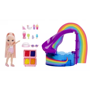Rainbow High Little Pool Day with Blush Playset, muotinukke, tyttö, 4 vuosi/vuotta, 140 mm, monivärinen