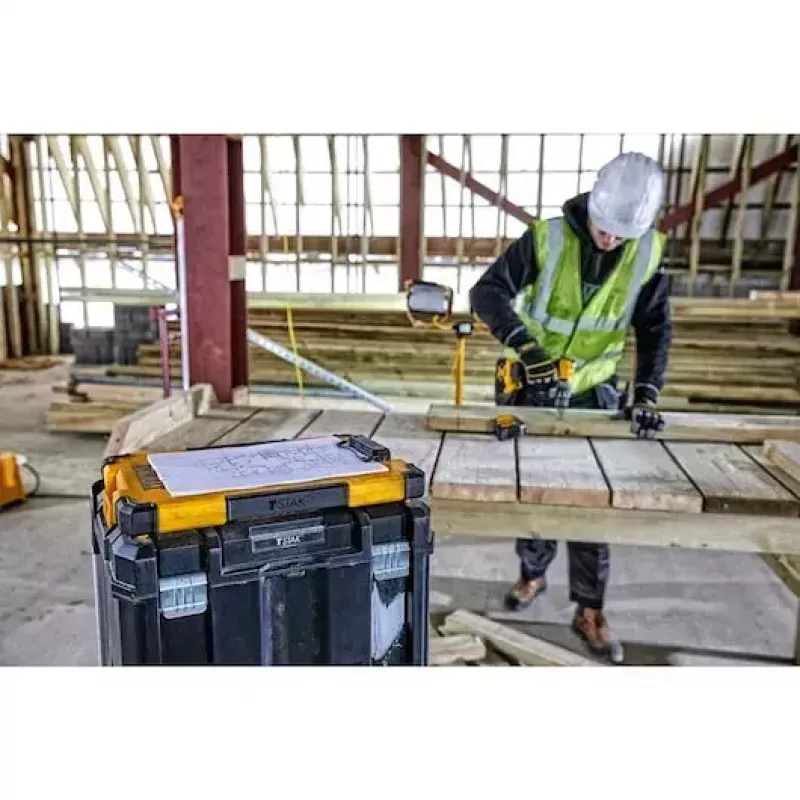 DeWALT TSTAK DWST82732-1 kirjoitusalusta 180° LED-valolla, keltainen/musta