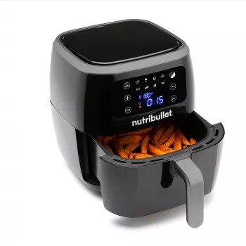 Kuumailmafriteerauskeitin NUTRIBULLET XXL Digital kuumailmafriteerauskeittin 7 L 1800 W musta, 8 ohjelmaa, kosketusohjaus