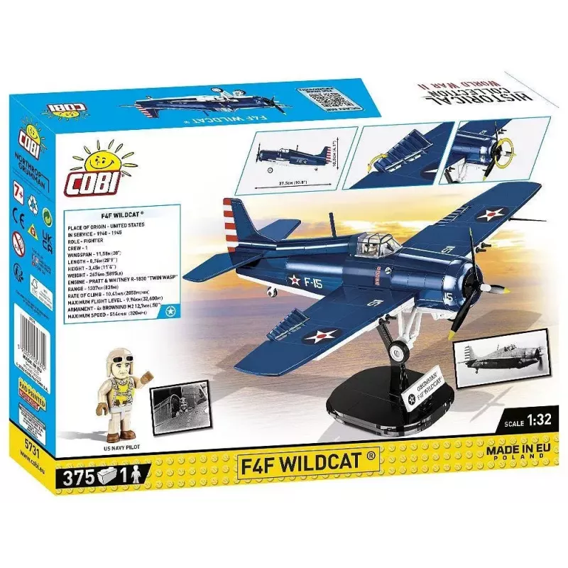 Rakennuspalikat COBI F4F Wildcat Northrop Grumman 375 osaa