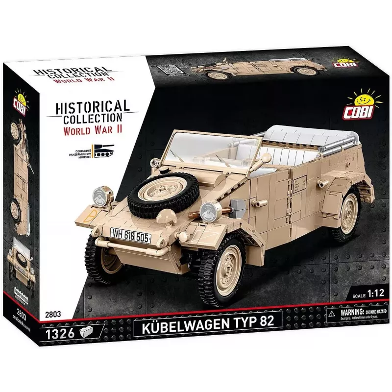Cobi COBI-2803 Kübelwagen Typ 82 rakennussarja, 1326 kpl, Historical Collection -sarja, muovi, 10+