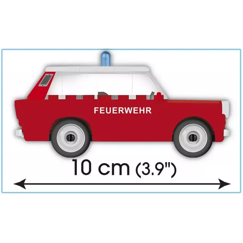 Cobi rakennussarja Trabant 601 Universal Feuerwehr -malli 24555, palikkarakennussarja