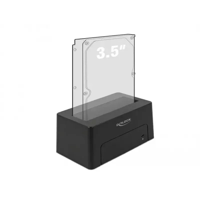Delock - kiintolevyn telakointiasema paikat: 1 - SATA 6Gb/s - USB 3,1 (Gen 2) - musta (63958)