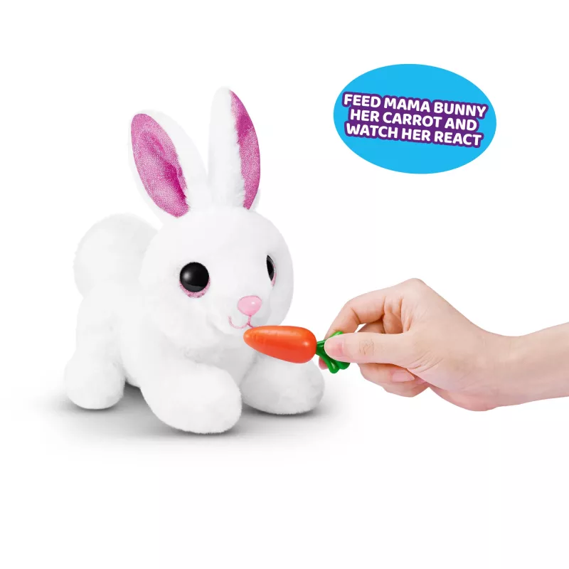 Pehmolelu Zuru Mama Bunny & Baby Surprise, interaktiivinen pehmopari, lajiteltu