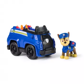 PAW Patrol, Chasen poliisiauto, leluauto keräilyhahmolla, kestävä lelu pojille ja tytöille 3-vuotiaasta
