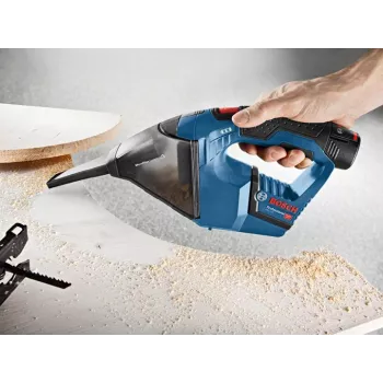 Bosch GAS 12V käsipölynimuri musta, sininen pussiton