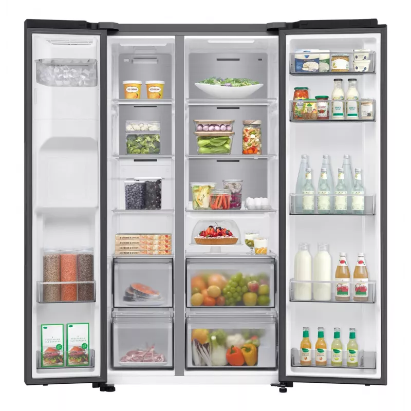 Samsung RS70F64KDF side-by-side-jääkaappi vapaasti seisova 640 L musta