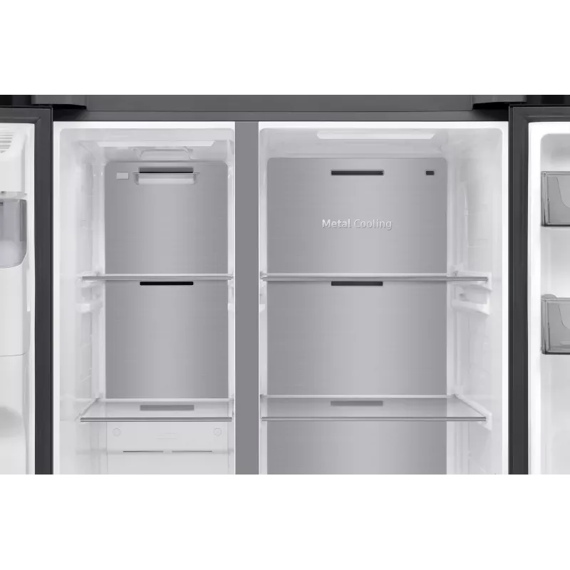 Samsung RS70F64KDF side-by-side-jääkaappi vapaasti seisova 640 L musta