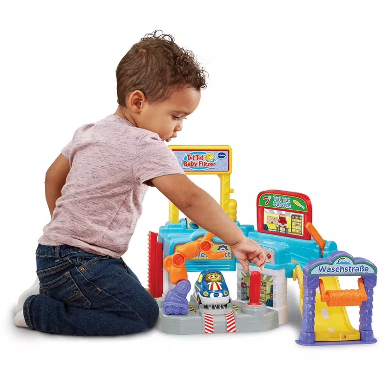 VTech Tut Tut Baby Flitzer autokorjaamo leikkisarja – interaktiiviset leikkiajoneuvot