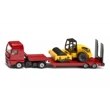 Siku MAN kuorma-auto tiejyrällä, kuorma-auto/perävaunu malli, 1:87, MAN, poika/tyttö, metalli, muovi, punainen, keltainen