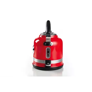 Ariete 2854 Moderna vedenkeitin, 2000 W, 1,7 l tilavuus, 360° langaton, automaattinen virrankatkaisu, irrotettava suodatin, näkyvä vedenpinnan taso, lämpömittari, punainen