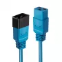 Lindy 1 m IEC C19 - C20 jatkojohto, sininen, 1 m, C19-liitin, C20-liitin, 250 V, 16 A