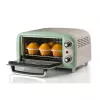 Ariete 3919 sähköinen miniuuni Vintage, 800 W, 10 L tilavuus, kaksoislasi, retro, vihreä