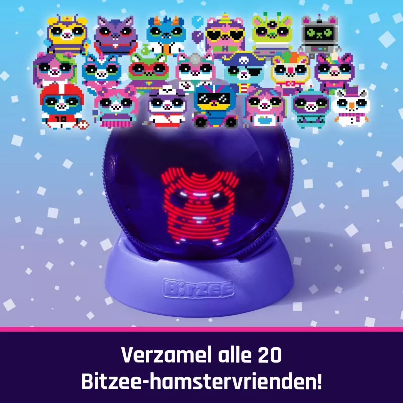 Interaktiivinen hamsteripallolelu Spinmaster Bitzee, yli 20 digitaalista hamsteria, pyörii ja reagoi kosketukseen, AA-paristo, monivärinen