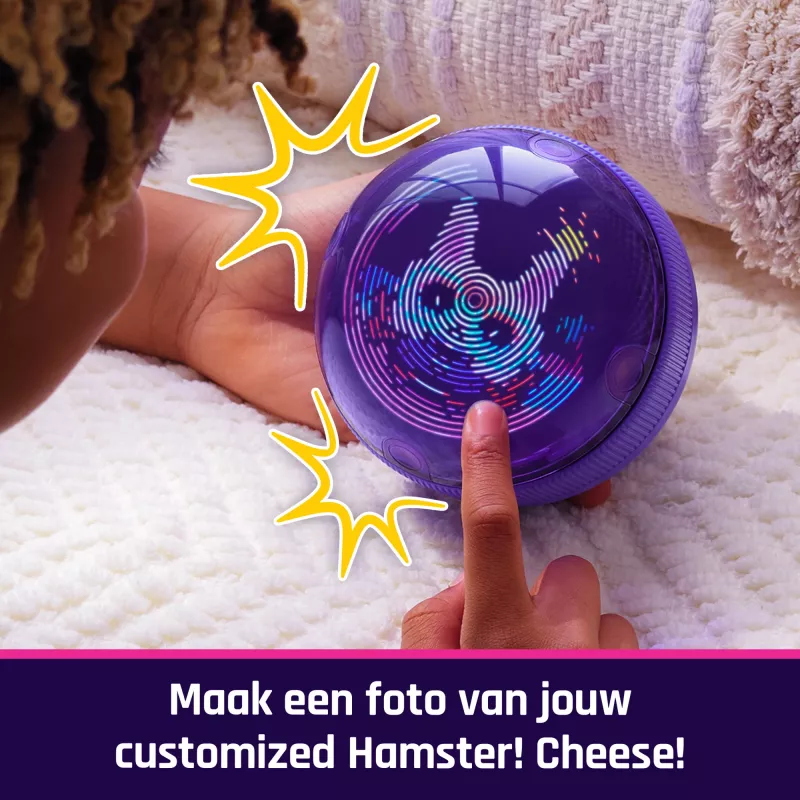 Interaktiivinen hamsteripallolelu Spinmaster Bitzee, yli 20 digitaalista hamsteria, pyörii ja reagoi kosketukseen, AA-paristo, monivärinen