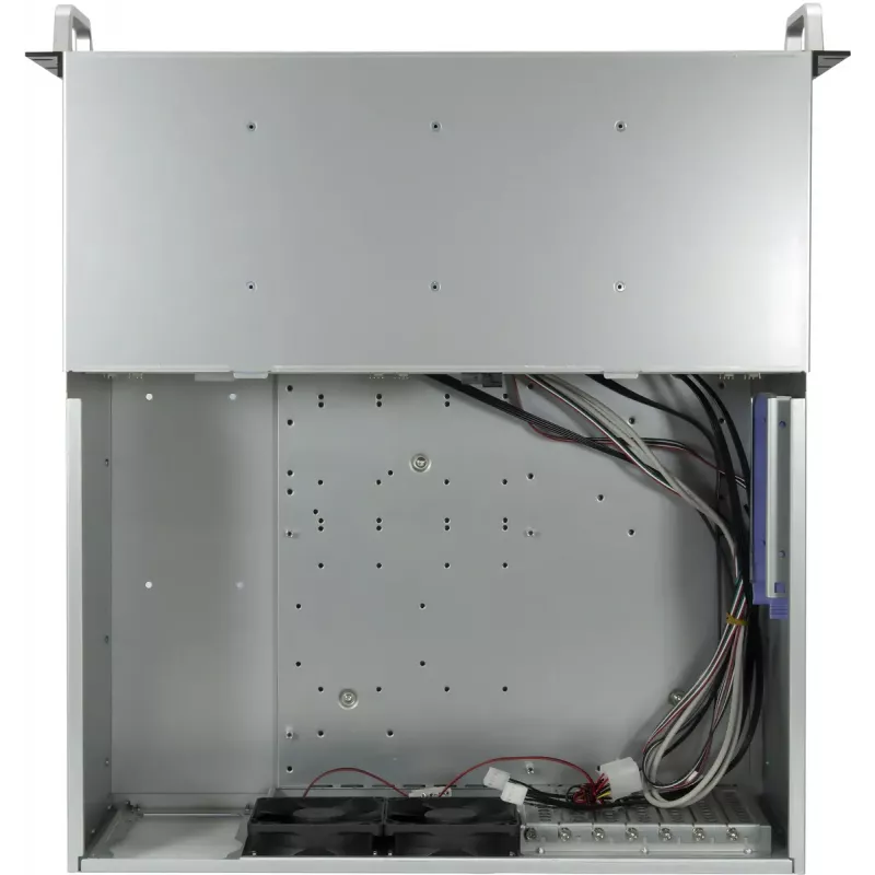 Inter-Tech IPC Storage 4U-4708 19" palvelinkotelo räkkiin, 4U, 8x 2,5/3,5" Hot-Swap HDD -paikkaa, SAS 12G -taustalevy, E-ATX, 4x edessä + 2x takana 80 mm tuuletinta, musta